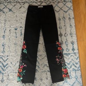 Free People Floral Jeans